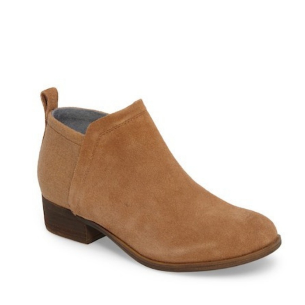 TOMs Deia Light Brown Bootie Suede Ankle Boot 7.5